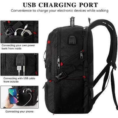 کیف ورزشی مخصوص ورزش آبپاش مدرسه کوله پشتی مسافرت با کفش USB پورت شارژ