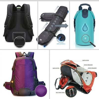 کوله کفش سنگین 600D پلی استر ورزشگاه با اتاق کفش تهویه پذیر